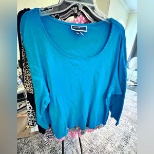 Karen Scott Vibrant Blue Top